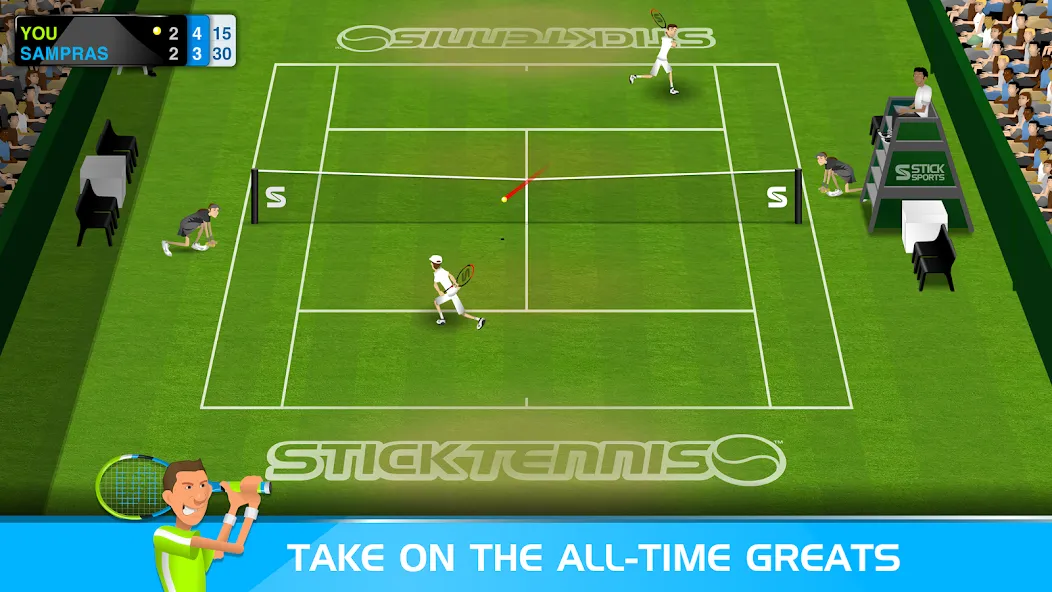 Stick Tennis (Стик Теннис)  [МОД Бесконечные монеты] Screenshot 2