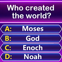 Скачать взлом Bible Trivia - Word Quiz Game (Библейская викторина)  [МОД Mega Pack] - стабильная версия apk на Андроид