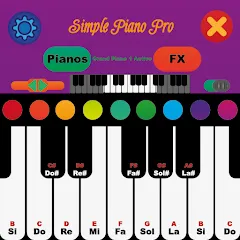 Взломанная Simple Piano Pro (Симпл Пиано Про)  [МОД Mega Pack] - полная версия apk на Андроид