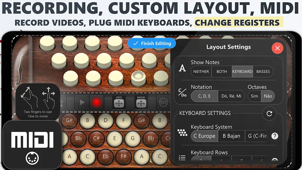 Accordion Chromatic Button (Аккордеон с хроматическими кнопками)  [МОД Mega Pack] Screenshot 5