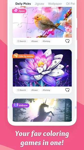 Coloring Game: Paint by Number  [МОД Много монет] Screenshot 1