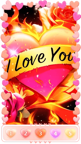 Love, Heart Coloring Book  [МОД Menu] Screenshot 3