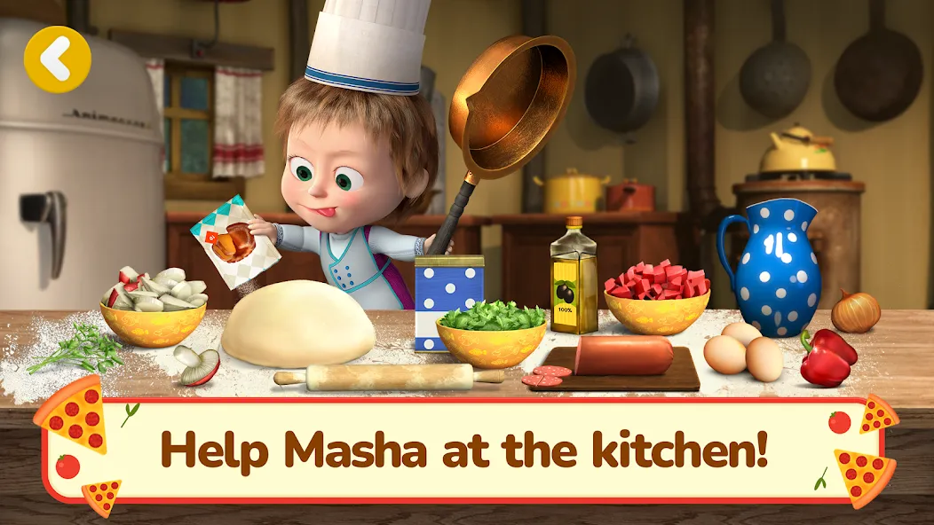 Masha and the Bear Pizza Maker  [МОД Много монет] Screenshot 1