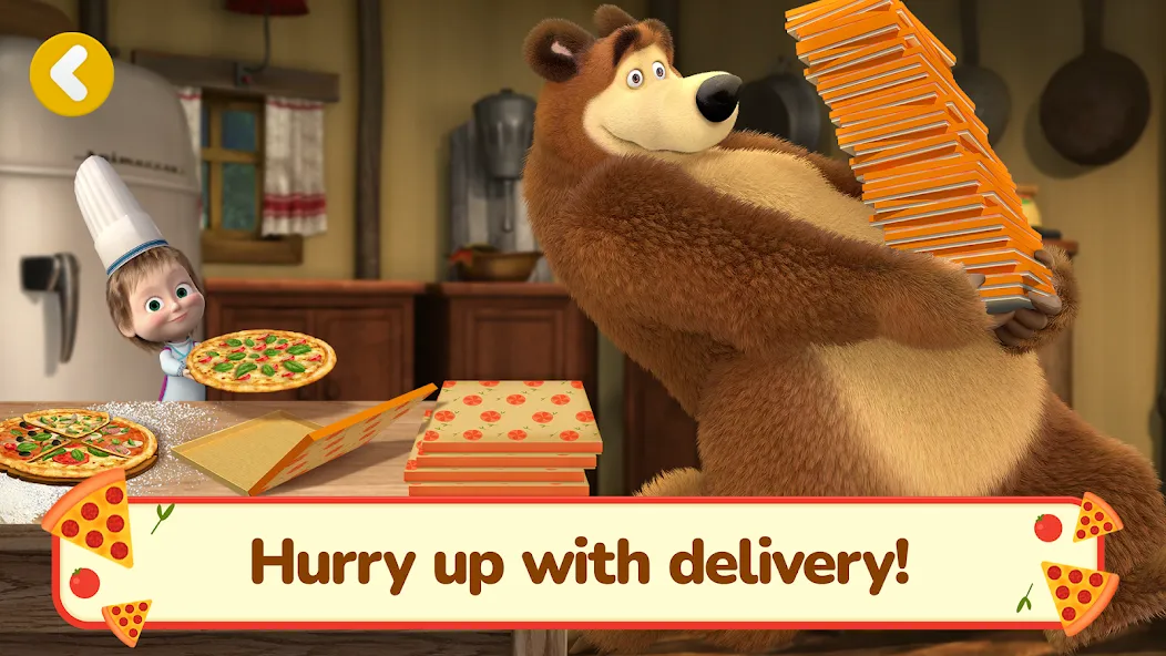 Masha and the Bear Pizza Maker  [МОД Много монет] Screenshot 4