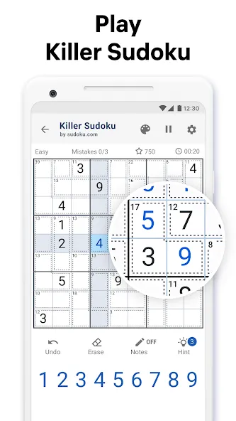 Killer Sudoku by Sudoku.com (Киллер Судоку)  [МОД Menu] Screenshot 1