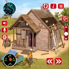 Скачать взломанную Wood House Construction Game  [МОД Меню] - последняя версия apk на Андроид