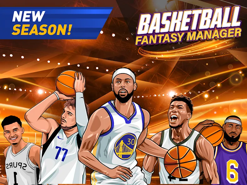 Basketball Fantasy Manager NBA  [МОД Много денег] Screenshot 1