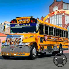 Скачать взломанную School Bus Transport Simulator (Школьный Автобусный Транспортный Симулятор)  [МОД Много денег] - стабильная версия apk на Андроид