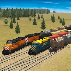 Скачать взлом Train and rail yard simulator (Трейн энд рэйл йард симулятор)  [МОД Меню] - стабильная версия apk на Андроид
