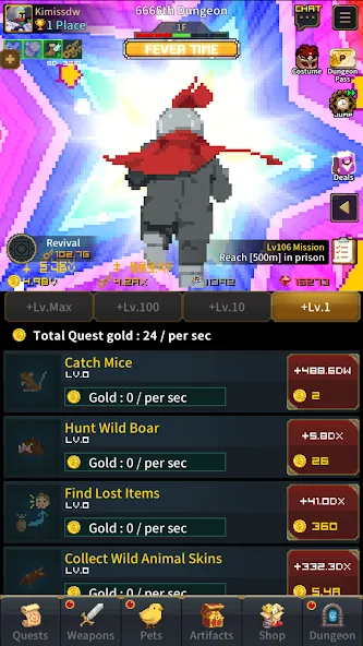 Retro Hero Mr Kim : Idle RPG  [МОД Menu] Screenshot 5