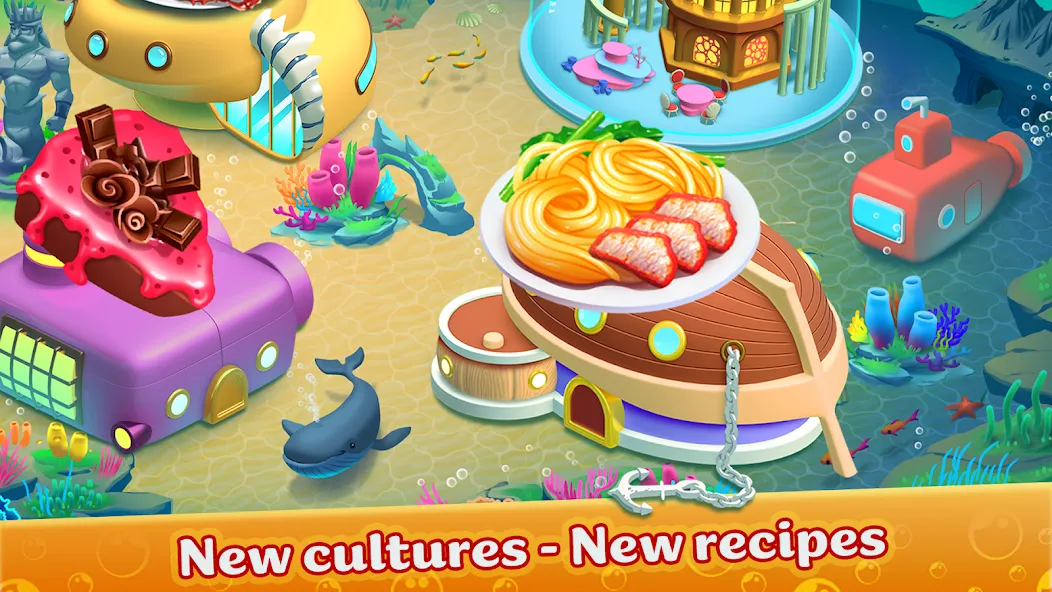 Cooking Aquarium - A Star Chef (Кукинг Аквариум)  [МОД Бесконечные деньги] Screenshot 5