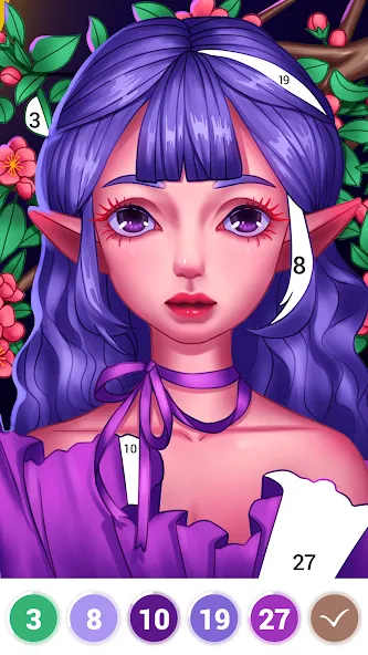Art Coloring - Color by Number  [МОД Бесконечные монеты] Screenshot 1