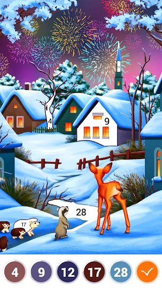 Art Coloring - Color by Number  [МОД Бесконечные монеты] Screenshot 2