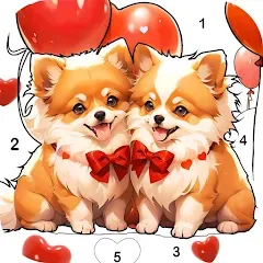Взлом Dog Coloring, Color by number  [МОД Бесконечные деньги] - последняя версия apk на Андроид