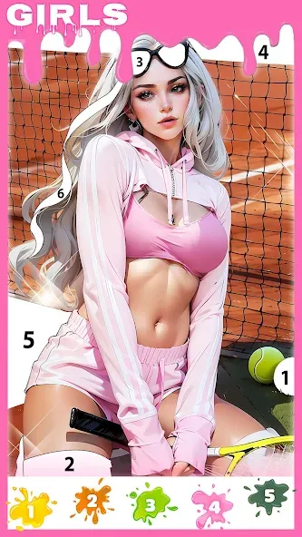 Paint Color: Color by number  [МОД Много монет] Screenshot 2