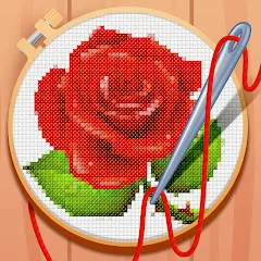Взломанная Cross-Stitch: Coloring Book (Кросс)  [МОД Много денег] - последняя версия apk на Андроид