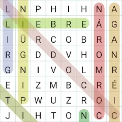 Скачать взломанную Word search (Сопа де летрас)  [МОД Бесконечные монеты] - стабильная версия apk на Андроид