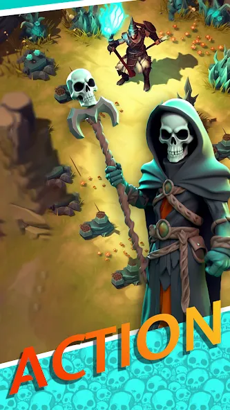 Necromancer Hero: Skeletons 3D (Некромантгерой)  [МОД Много денег] Screenshot 1