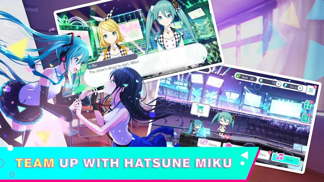 HATSUNE MIKU: COLORFUL STAGE! (Хацуне Мику)  [МОД Меню] Screenshot 1