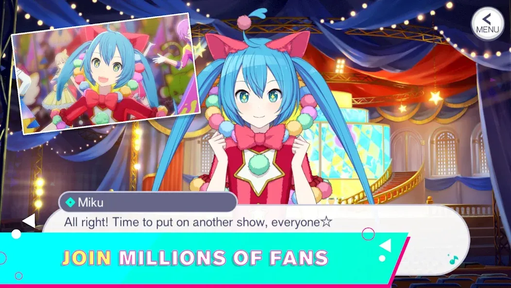 HATSUNE MIKU: COLORFUL STAGE! (Хацуне Мику)  [МОД Меню] Screenshot 5
