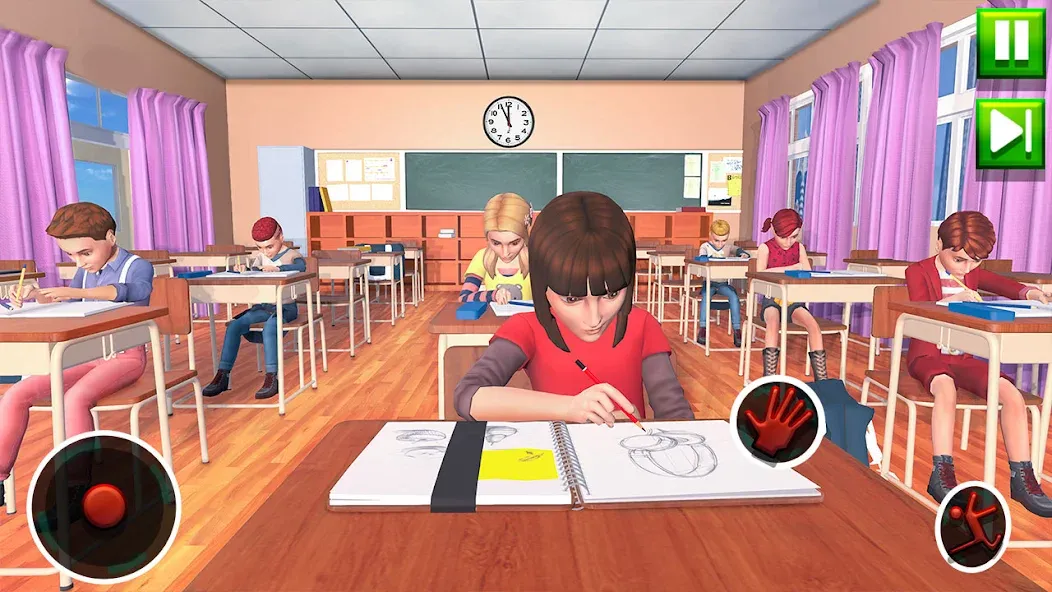 High School Teacher Sim Games  [МОД Много монет] Screenshot 1