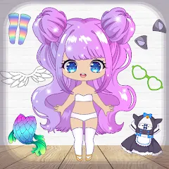 Скачать взломанную Chibi Dress Up Games for Girls  [МОД Unlocked] - стабильная версия apk на Андроид