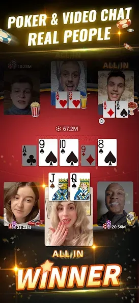PokerGaga: Texas Holdem Live (ПокерГага)  [МОД Бесконечные деньги] Screenshot 1