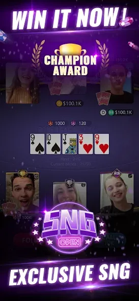 PokerGaga: Texas Holdem Live (ПокерГага)  [МОД Бесконечные деньги] Screenshot 3