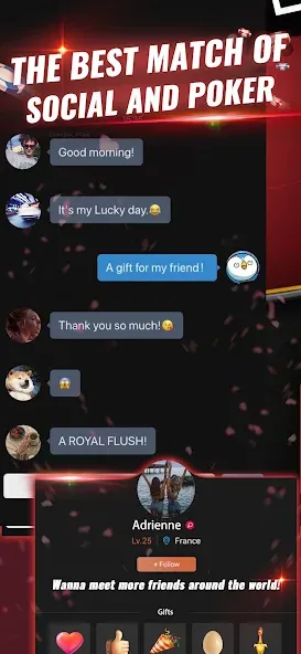 PokerGaga: Texas Holdem Live (ПокерГага)  [МОД Бесконечные деньги] Screenshot 4