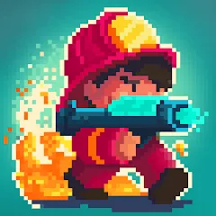 Взломанная Firefighter: pixel shooter  [МОД Unlimited Money] - последняя версия apk на Андроид