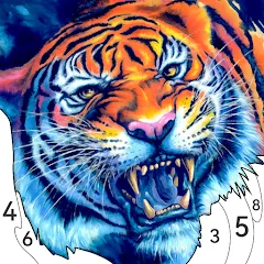 Скачать взломанную Animal Paint by Number Game (Анимал Пэйнт бай Намбер Гэйм)  [МОД Unlimited Money] - полная версия apk на Андроид