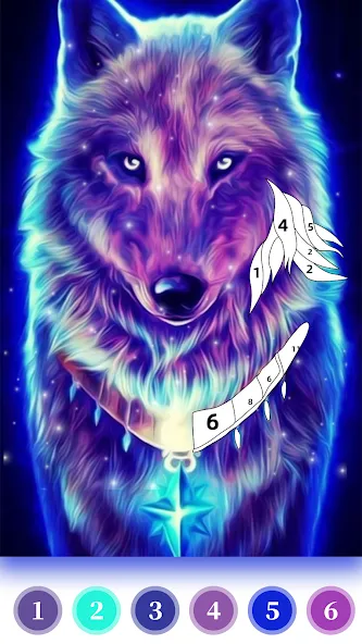 Wolf Coloring Book Color Game (Вульф Колоринг Бук Колор Гейм)  [МОД Бесконечные деньги] Screenshot 1