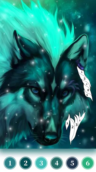 Wolf Coloring Book Color Game (Вульф Колоринг Бук Колор Гейм)  [МОД Бесконечные деньги] Screenshot 3