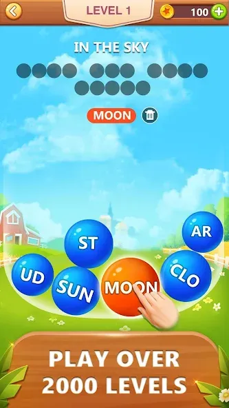 Word Bubble Puzzle - Word Game  [МОД Бесконечные монеты] Screenshot 1